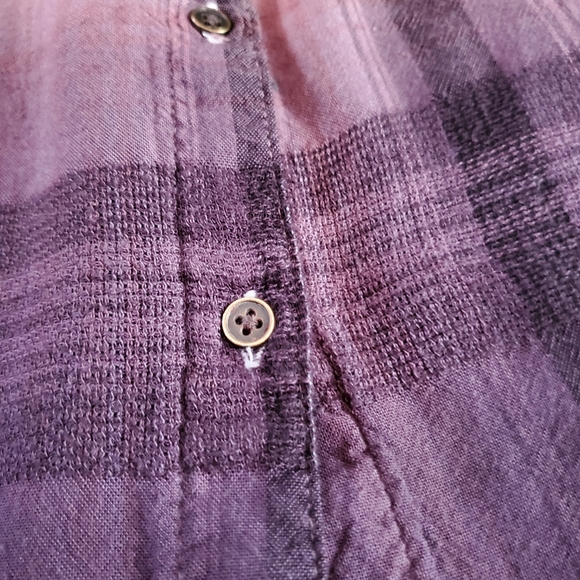 Knox Rose Customized Dyed Ombre Plaid Button Down Shirt - Picture 3 of 11